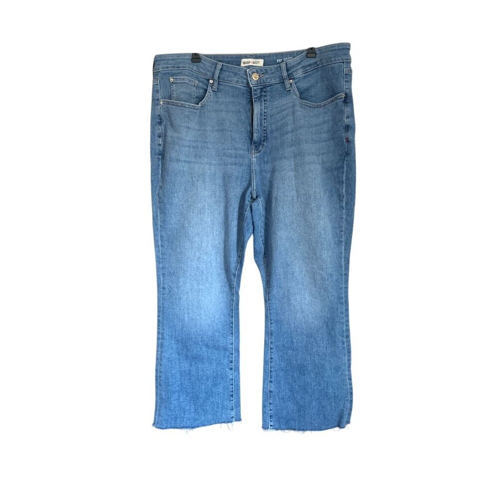 Warp + Weft Palm Springs Crop Bootcut High Rise Light wash 18